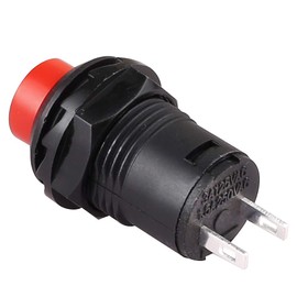 CLDIY Pack of 20 SPST Self-Locking Pressure Switch Off/On AC 250 V / 1.5 A 125 V / 3 A Red Cap for Car