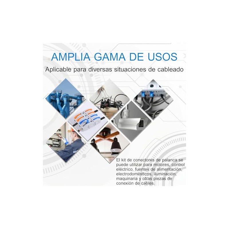 60 Piezas Conectores Eléctricos, Empalme Rápido para Cable, Terminales Eléctricas