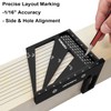 ViewReal Multi-Angle Measuring Ruler,3D Woodworking Square, 22.5-90 Degree Aluminum Alloy
