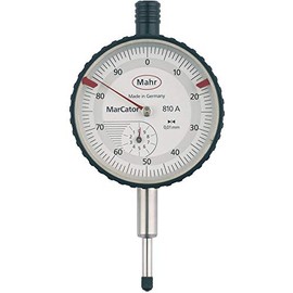 Mahr MarCator 810 A 4311050 Mechanical Dial Indicator (Measuring Range 10 mm, Scale Pitch Value 0.01 mm, Chrome-Plated Case)