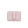 grande 3607 Genuine Leather Card Holder for Women and Men Slim Minimalist Small Snap Wallet (Pale Pink)