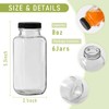 SZUAH 8 oz Glass Juice Bottles with Lids 6 Pack,Reusable