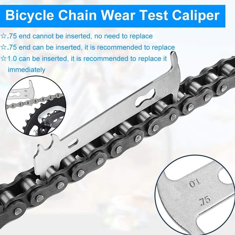 Chain link tool, bicycle chain gauge, chain pliers, bicycle link