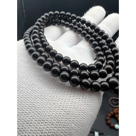 6mm Super Quality Indian Small Leaf Red Sandalwood 108 bracelet 印度小叶紫檀108二膘料泥料