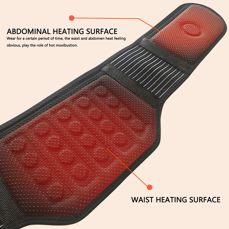 Self Heating Back Brace Magnetic Therapy Breathable Lumbar Support Compression