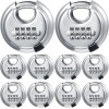 Kuahome 10 Packs 4 Digit Combination Locks Stainless Steel Disc