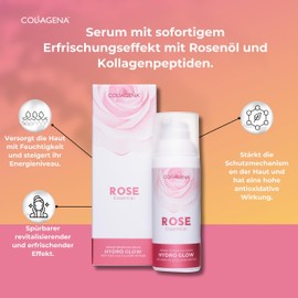Collagena Rose Essential Hydro Glow Serum – Sofortiger Erfrischungseffekt mit Rosenöl und Kollagenpeptiden