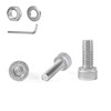 GOHODOMINO M6×25mm Socket Head Cap Screws, Nuts, Flat Washers, 20Pcs,