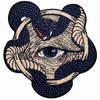 All Seeing Eye with Snake Boa Patch Embroidered Applique Badge