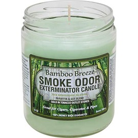 Smoke Odor Exterminator 13 oz Jar Candles Bamboo Breeze, (2)