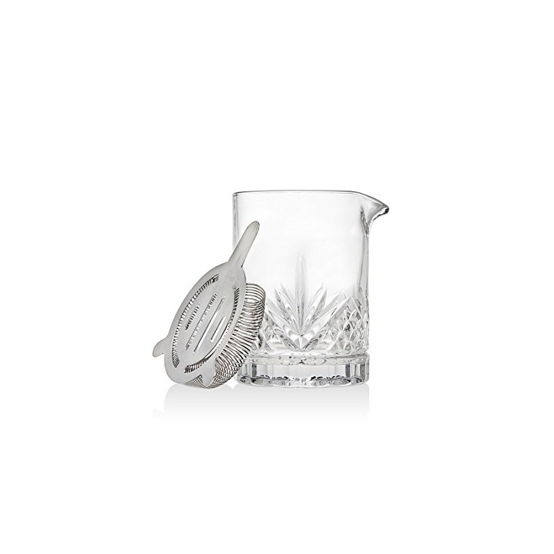 Godinger Dublin Collection Crystal Mixing Glass Pitcher Cocktail Shaker with