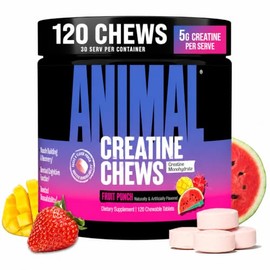 Animal Creatine Chews Tablets - Enhanced Creatine Monohydrate with AstraGin to Improve Absorption, Sea Salt for Added Pumps, Delicious and Convenient 