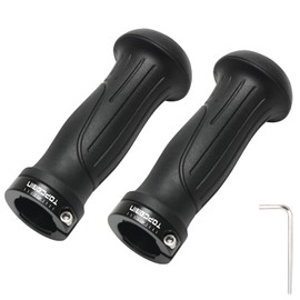 TOPCABIN Bicycle Grips Short Mini Bicycle Handlebar Grips Fit Many Standard Bikes Length 3.5 Inch 1 Pair (Aluminium Double Lock (Plus Size 90 mm))
