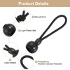 sourcing map 6Pcs 4" Bungee Tie Downs, Sun Shade Tie