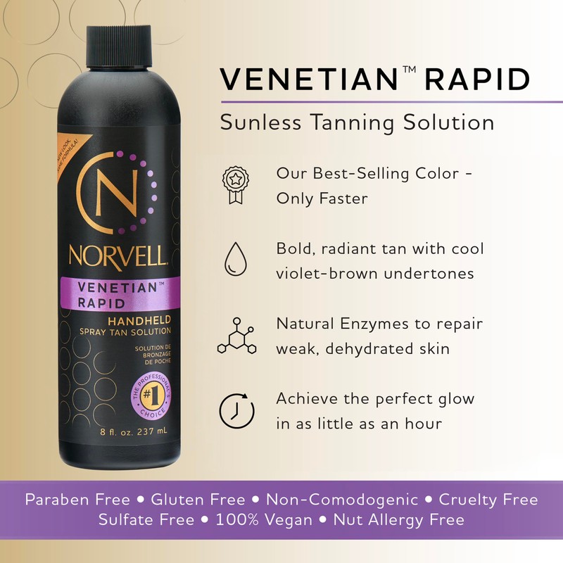 Norvell Premium Rapid Spray Tan Solution Venetian One 8 fl