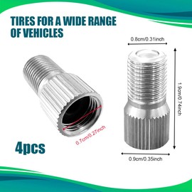 QZTYTY 4PCS Valve Caps Stem Extension 19mm, Car Tire Valve Extender, Tire Valve Extenders Brass Tire Stem Extension, Universal Car Valve Stem Extension Adapter Car Accessories for Car Truck Motorcycle