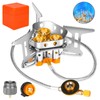 9900W Windproof Camping Gas Stove, Portable Camping Stove with Piezo