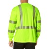 Carhartt Men's High Visibility Force Long Sleeve Class 3 Tee,Brite