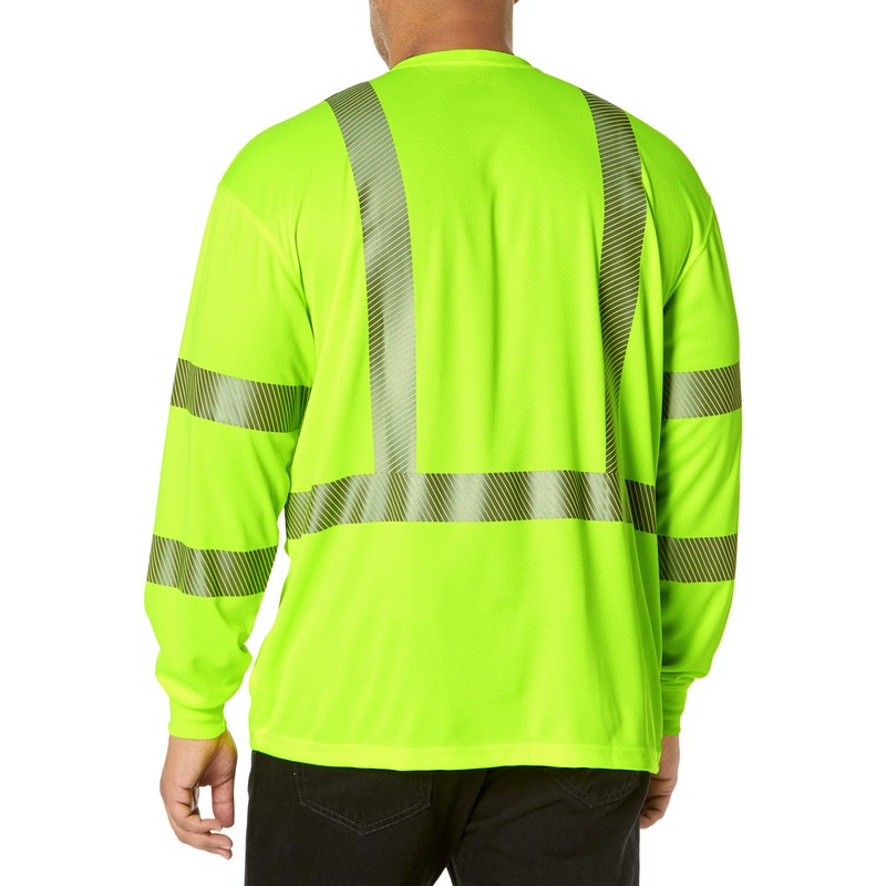 Carhartt Men's High Visibility Force Long Sleeve Class 3 Tee,Brite