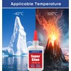 (2-in-1) Super Glue with Brush Applicator & Nozzle, Mess Free