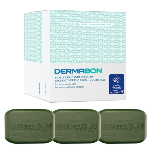 Dermabon Psoriasis Cleanser, Seborrheic Dermatitis & Eczema Soap Bar for