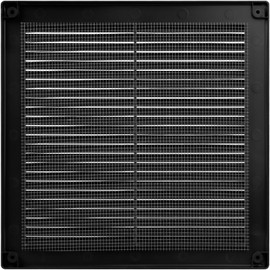 Vent Systems 8" x 8" Inch (Opening Dimensions) - Pack of 10 - Plastic Black Soffit Vent Cover - Flat Square Air Vent Grille - Air Vent Deflector - HVAC 10" x 10" Inch (Overall Dimensions)