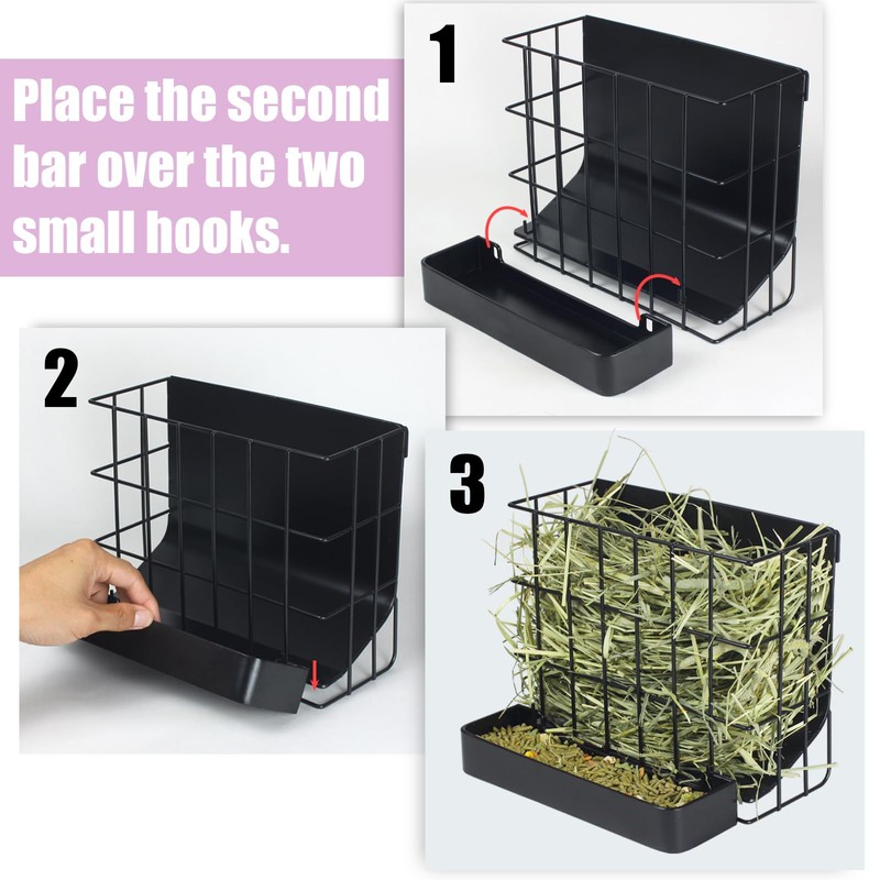 Rabbit Hay Feeder Guinea Pig Hay Holder with Hook Heavy-Duty