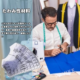 PAVIKE T-shirt Ruler, Collar Ruler, Round Neck Ruler, Set of 8, T-shirt Ruler Guide, Sewing Clothes, DIY Sewing Ruler, Craft Supplies, Collar Measuring Ruler, Beginners Sewing Ruler