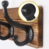 WEBI Rustic Coat Rack Wall Mount,5 Cast Iron Coat Hooks
