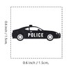 Police Car Rubber Stamp, 3/5 Inch Small Mini Stamp for