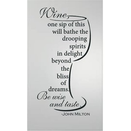Wine one sip of This... John Milton Vinyl Decal Home Décor