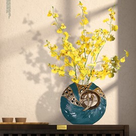 Modern Abstract Art Ceramic Statue Home Decoration-Sculpted Hand-Painted Figure，Collectible Figurines Sculpture Decoration Ornaments for Living Room(Vase)