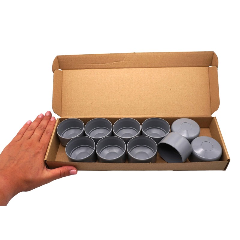 SKIR'CO Pack of 10 Fence Post Caps Round 51 mm