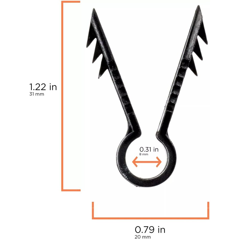 THE CIMPLE CO Push In Clips - Quality Plastic Cable