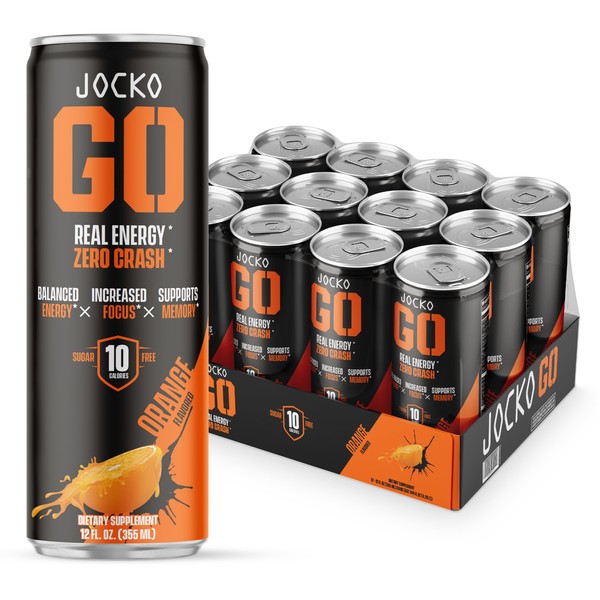 Origin Jocko GO Energy Drink (Afterburner Orange) - KETO, Vitamin