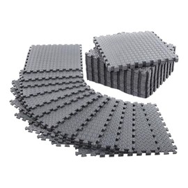 Paquete de 12 Tapetes para Ejercicios de Piso para Gimnasio en Casa o Acolchado de Piso para Yoga, Pesas, Equipo de Gimnasio Gris