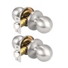 KNOBWELL Brushed Nickel Passage Door Knob for Hallway, Interior Closet