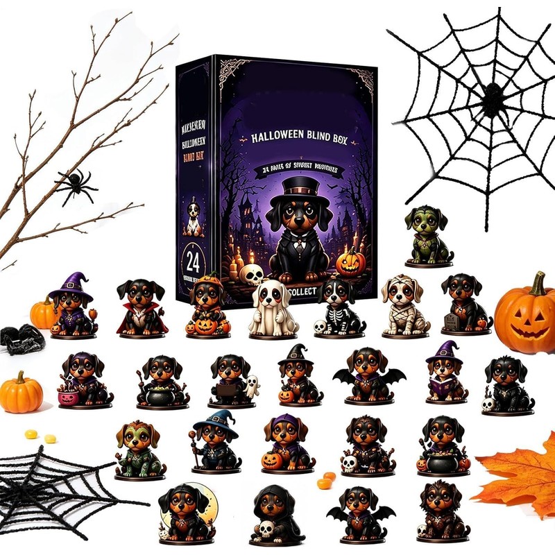 Calendario de Adviento Halloween 24 Piezas Figuras Perros Dachshund MJKF722GHSV4R5BOEK65
