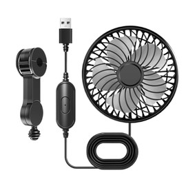 USB Car Cooling Fans for Backseat - 3 Speeds Carseat Cooling Headrest Fan | Silent Automotive Air Conditioning Ventilator for Van Auto RV Vehicle Truck