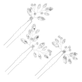 FOMIYES 3pcs Rhinestone Decorative Hair Accessories for Weddings Elegant Hair Forks for Brides and Bridesmaids Secure Styling for All Occasions