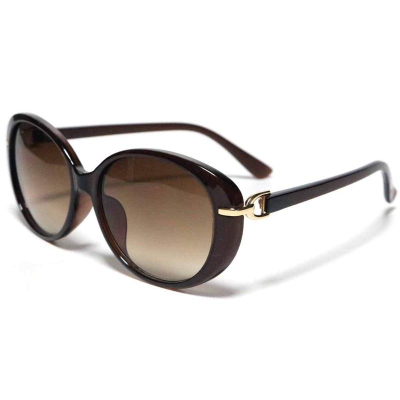 [FashionBerry] ダークブラウン×ブラウンハーフ サングラス 度なしメガネ ファッションメガネ めがね 眼鏡 メンズ レディース 丸