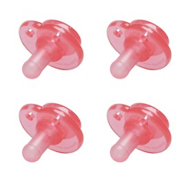 Nookums Paci-Plushies Replacement Pacifier 4 Pack (Pink)