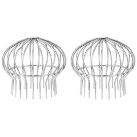Gutter Downspout Guard, 2Pcs Stainless Steel Gutter Guard Strainer, Mesh Gutter Downspout Guard for Leaf and Rubbish Filter Gutter Screen Covers (175x194mm)