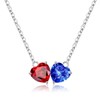 Iefil January & September Birthstone Necklaces - Garnet & Sapphire