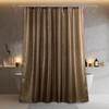 Popkozzi Brown Silver Glitter Shower Curtain: 78 Inch Glitter Luxury