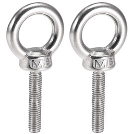 TA-VIGOR 2Pcs M6 x 30mm Lifting Long Eye Bolt, 304 Stainless Steel Wall Expansion Anchor Bolts, Masonry Concrete Screws Shoulder Eyebolt Lifting Ring for Hanging Hammock Article