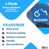 "Bugger!" Wheelchair Mishap Car Window & Bumper Sticker (100mm x