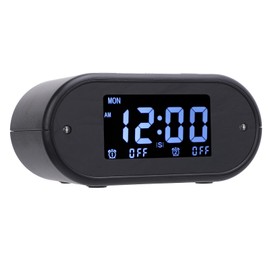Depisuta 4 Levels Vibration Strength Adjustable Dual Alarm Clock with Large Display for Heavy Sleepers, Alarm Clock with Bed Shaker, Shaking with Red Flashing Light