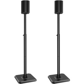 Perlegear Speaker Stands Compatible with Sonos Era 100, One, One SL, Play:1, 32”-43” Height Adjustable Floor Speaker Stand, Surround Sound Speaker Stand with Cable Management up to 13.2 lbs, PGSS13