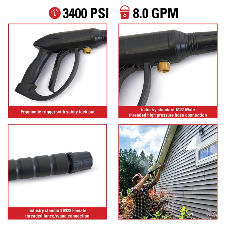 Simpson Cleaning 80147 Universal Pressure Washer Gun for Cold Water